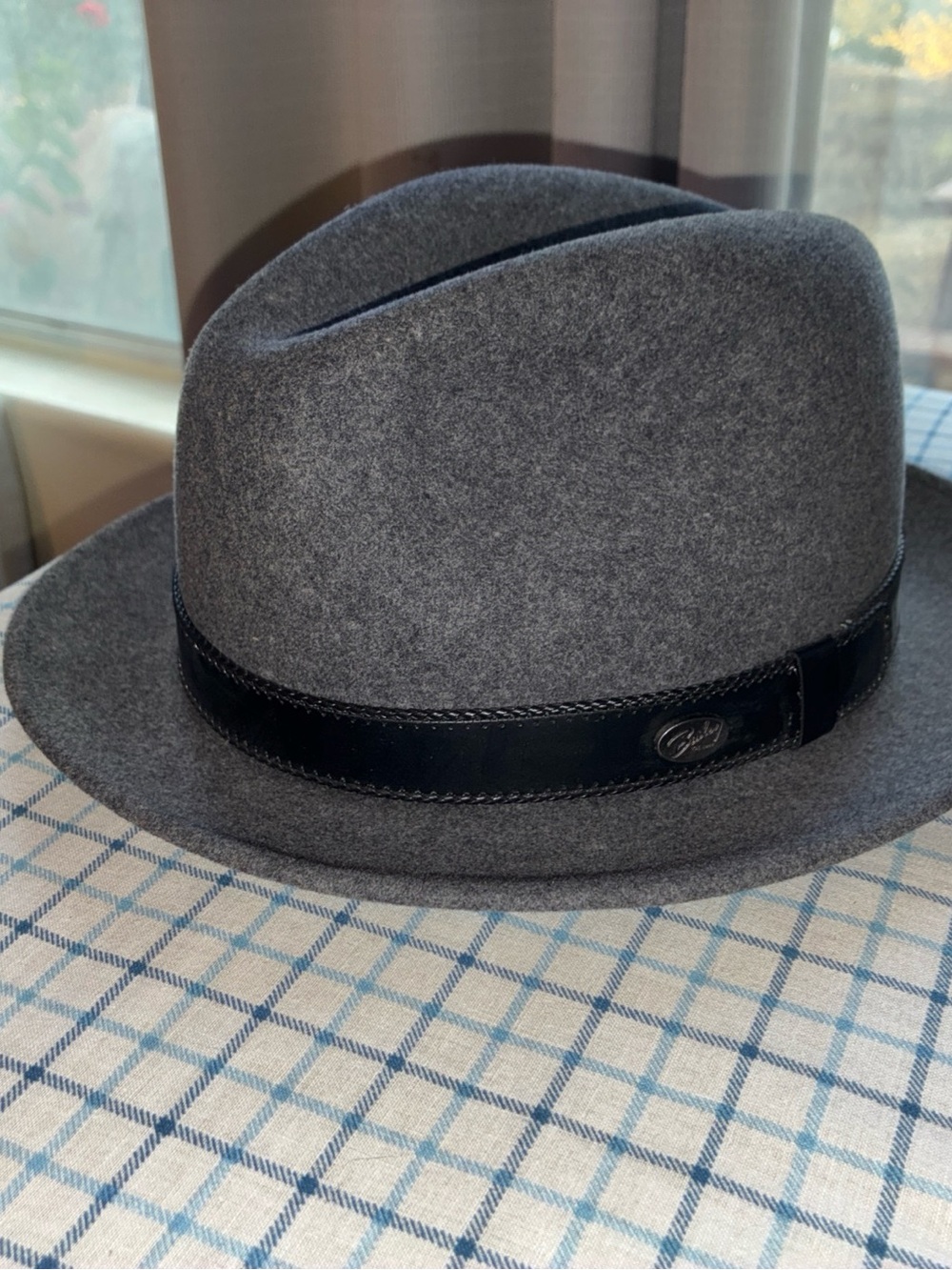 Bailey of Hollywood Fedora hat Leather Band graphic print